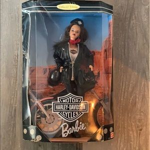 1998 Harley Davidson Biker Barbie Brunette in Box